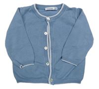 Modrý propínací svetr