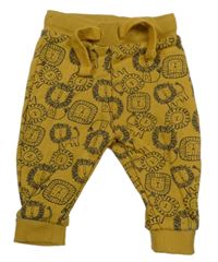 Okrové tepláky s lvy F&F