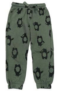 Khaki tepláky s medvědy F&F