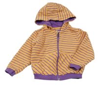 Oranžovo-fialová prepínaci mikina s kapucňou Kuniboo