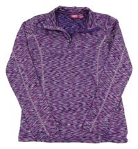 Ružovo-tmavomodrá melírovaná športová funkčná mikina Crivit