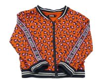 Červená vzorovaná propínací mikina Europe Kids