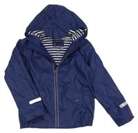 Tmavomodrá nepromokavá jarní bunda s kapucí L&D