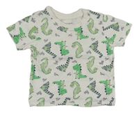 Bílé tričko s dinosaury Primark