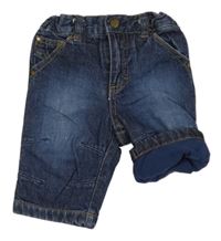 Tmavomodré podšité rifle H&M