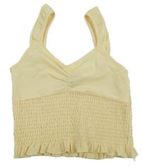 Žltý crop top New Look