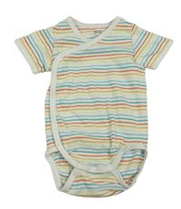 Bielo-farebné pruhované zavinovací body H&M