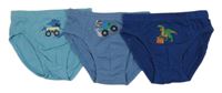 3x modré slipy s dinosaury Kiki&Koko
