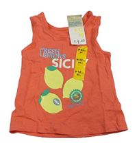 Korálový top s citrony Primark