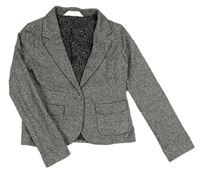 Tmavošedé melírované teplákové sako H&M
