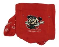 Nové - červené silnější pančuchy s Minnie Disney