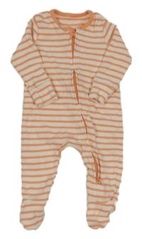 Marhuľový pruhovaný rebrovaný overal George