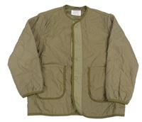 Hnědá šusťáková prošívaná lehce zateplená bunda Zara