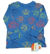 Nové - modro-barevné pyžamové triko s Tlapkovou patrolou Nickelodeon