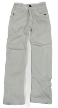 Bílé skinny rifle s výšivkou 