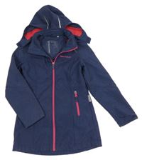 Tmavomodrá sofhshellová bunda s kapucí C&A