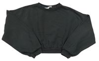 Tmavosivá crop mikina H&M