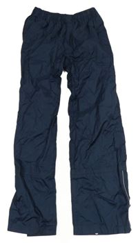 Tmavomodré šušťákové nepromokavé nohavice crane