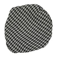 Černo-bílý vzorovaný baret 