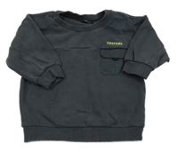 Tmavosivá mikina s kapsičkou Next