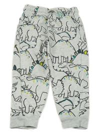 Šedé vzorované tepláky s dinosaury Nutmeg