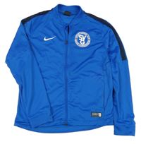 Modrá sportovní propínací funkční mikina s logem Nike