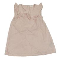 Svetloružová -biele pruhované ľahké šaty H&M