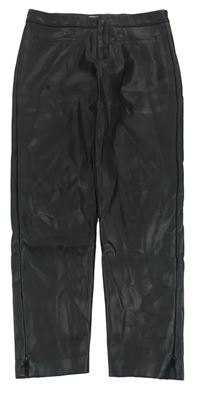 Čierne koženkové nohavice Zara