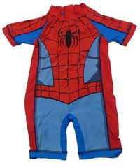 Červeno-tmavomodrý UV overal - Spiderman Marvel
