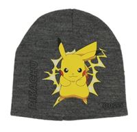 Sivá čapica s Pikachuem