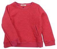 Růžová vzorovaná mikina 