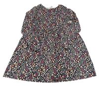 Čierne kvetované šaty H&M