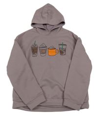 Starofialová mikina s kelímky a kapucňou Shein