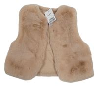 Nové - Ružová kožušinová podšitá vesta Next