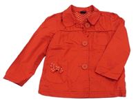 Červený plátěný jarní kabátek Jako-o