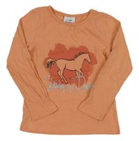 Lososové tričko s koníkem Topolino