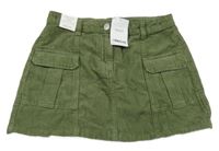 Nové - Zelená menšestrová cargo sukňa Next