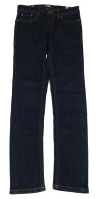 Tmavomodré teplákové skinny rifle Jack & Jones