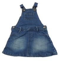 Tmavomodré rifľové na traké šaty