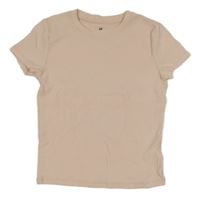 Svetloružové rebrované crop tričko H&M