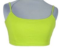 Dámsky limetkový rebrovaný crop top Collusion