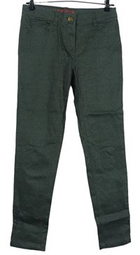 Dámske khaki vzorované skinny rifle TU