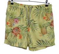 Pánske žlté kvetované plážové kraťasy Primark