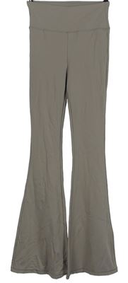 Dámské béžové sportovní zvonové teplákové kalhoty Primark 