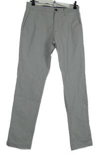 Pánské šedé plátěné chino kalhoty Amazon vel. 29/32