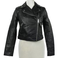 Dámský černý koženkový crop křivák Primark 