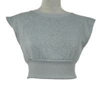 Dámská šedá tepláková crop vesta Shein 