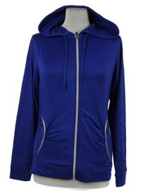 Dámská tmavomodrá sportovní propínací mikina s kapucí 