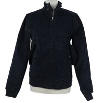 Pánská tmavomodrá manšestrová zateplená bunda Next 