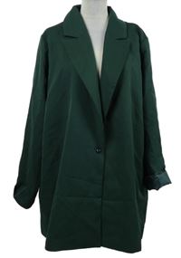 Dámský tmavozelený sakový kabát PrettyLittle Thing